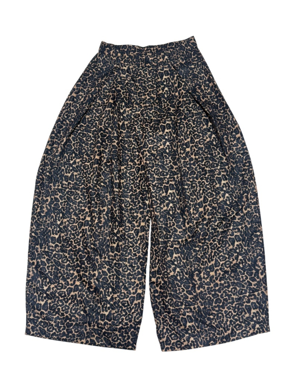 SHEIN Leopard Print Wide Leg Barrel Pants High Waist Animal Print | S